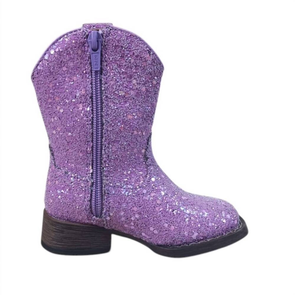 NEW ROPER girl's glitter galore boots in purple